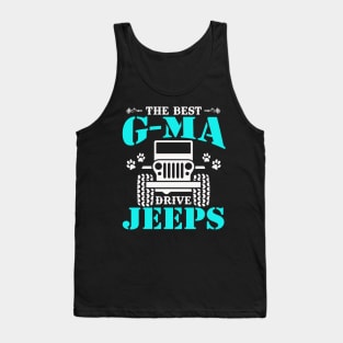 The Best G-ma Drive Jeeps Cute Dog Paws Jeep Lover Jeep Men/Women/Kid Jeeps Tank Top